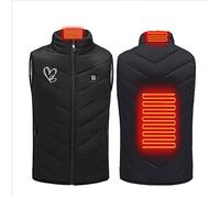 2024 Gilet Chauffant Électrique USB Enfants Garçons Filles Veste Doudoune Chauffant Sans Manche avec 2 Zones de Chauffage Manches Longues Veste Chauffante Doudoune Enfants Vêtements Chauffants