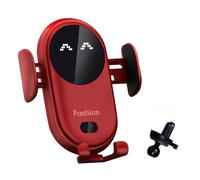 2024 Gumaxx Phone Holder, Support Telephone Voiture Induction, 360° Rotation Chargeur sans Fil Voiture, Support Téléphone Voiture de Grille d'Aération, Rapide Chargeur Induction Voiture (Rouge)