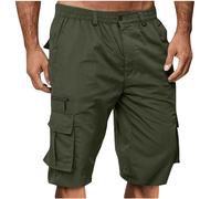 2024 Homme Bermuda Sport Ete Pas Cher, Short Multi-Poches Trendy, Pantalon Court Jogging Chic Confortable Ample Fermeture Éclair, Taille Élastiquée Shorts Homme Regular Fit Respirants
