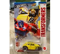 2024 Hot Wheels Transformers Série 1/5 CUSTOM VOLKSWAGEN BEETLE Jaune Avec 5 Sp