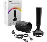 2024 Indoor TV Antenna TNT with Amplifier-Indoor HDTV Antenna for TV,Wide Range and 360° Reception with Magnetic Base-5M Cable,4K HD Channels