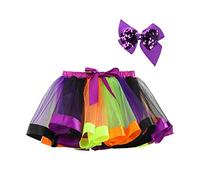 2024 Jupes Filles, Jupes Tutu Arc-En-Ciel Pettiskirt Bowknot de Danse Performance pour Filles Déguisement Costume Robe de Fée Tutu Robe Jupes et Jupes-Shorts Fille pour Enfants