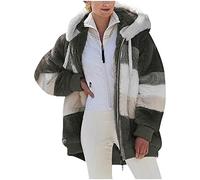 2024 Manteau Femme Hiver avec Poche Zippé Polaire Slim Business Sport Tenue Funky Cardigan Vintage Chic Pull Tunique Mi Saison Blouson