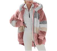 2024 Manteau Femme Hiver avec Poche Zippé Polaire Slim Business Sport Tenue Funky Cardigan Vintage Chic Pull Tunique Mi Saison Blouson