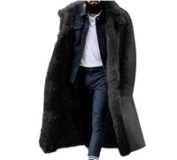 2024 Manteau Long Fausse Fourrure Homme Décontracté Veste en Cuir Overdose Mode Hiver Soldes Parka Long Veste Pardessus Casual Outwear Vestes en Polaire d'hiver Blouson mi Saison Pas Cher