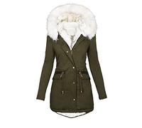 2024 Manteaux Femme Hiver Doublé Polaire Chaud Manches Longues Blouson À Capuche Fermeture éclair Grande Taille épaissir Duvet en Coton Parka Manteaux Fille Slim Fit Veste Doudoune Outercoat