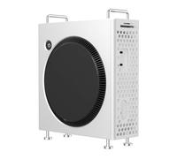 2024 Mini M4 / M4 Pro Aluminium Dock Case, CNC Précision Design et Système de Refroidissement amélioré, Poignée en Acier Inoxydable (Black) (Silver)