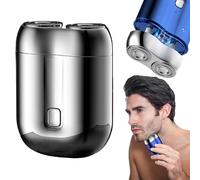 2024 Mini rasoir électrique portable USB pour homme, rasoir électrique portable Sopami, rasoir Capsule Razor, rasoir à sec pour homme et femme (argent)
