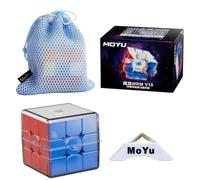 2024 MoYu WeiLong WRM V10 3x3x3 20 Balles Core Spring Magic Chiffon Version 3x3 55.5mm Speed Magic Puzzle Cube sans autocollant MY8295 avec support de cube et sac