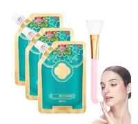 2024 New Anti-Blemish Anti-Aging Anti-Wrinkle Tear-Off Mask, Juelreou Mask, Beautykomi Sleep Facial Mask, Anti-Aging Gold Face Mask, Peel Off Facial Mask (green 3PC)