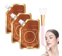 2024 New Anti-Blemish Anti-Aging Anti-Wrinkle Tear-Off Mask, Juelreou Mask, Beautykomi Sleep Facial Mask, Anti-Aging Gold Face Mask, Peel Off Facial Mask (brown 3PC)