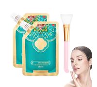 2024 New Anti-Blemish Anti-Aging Anti-Wrinkle Tear-Off Mask, Juelreou Mask, Beautykomi Sleep Facial Mask, Anti-Aging Gold Face Mask, Peel Off Facial Mask (green 2PC)
