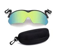 2024 New Polarized Clip Cap Sunglasses, Clip cap lunettes de soleil, Lunettes de soleil polarisées, Surlunettes de soleil avec etui lunettes, pour hommes femmes conduite voyage outdoor sports (Vert)