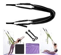 2024 New Yoga Stretching Strap Door, Aerial Yoga Rope for Back Pain, Aerial Yoga Rope, Unlock Pain-Free Living, Targeted Back Pain Relief (Black)