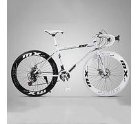 2024 Nouveau 26 Pouces Route VTT Poignée Courbée Vélo 24 Vitesse Freins À Disque Avant Et Arrière Vélos Cadre en Acier À Haute Teneur en Carbone Vélo De Route pour Femmes Hommes Adulte,Constructiv
