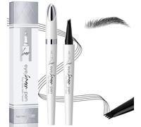 2024 Nouveau crayon à sourcils imperméable magique, micro crayon à sourcils 3D avec applicateur à 4 pointes de fourche, crée sans effort des sourcils d'apparence naturell (Noir)