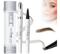 2024 Nouveau Crayon à sourcils magique 3D imperméable avec 4 pointes de fourchette, micro crayon à sourcils, crayon à sourcils crée sans effort des sourcils d'apparence naturelle (1# Brun clair)