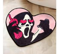 2024 Nouveau DeramHy Home 1 pièce Tapis de bain L'Étrange Noël de Monsieur Jack : Tapis ultra-doux et absorbant avec motif de crâne et dos antidérapant - Décoration d'Halloween et de Noël unique en ro