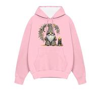 2024 Nouveau lutin de Noël Sweat à capuche à manches longues pour homme Sweat à capuche confortable avec poche imprimée pour des journées d'hiver confortables, Rose, 5XL