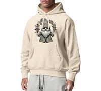 2024 Nouveau lutin de Noël Sweat à capuche à manches longues Sweats à capuche confortables pour hommes avec poche pour des occasions confortables, beige, 5XL