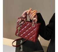 2024 Nouveau sac à main à motif diamant rouge bourgogne, compact et élégant, haut de gamme et atmosphérique, sac bandoulière idéal pour les voyages et les fêtes, cadeau parfait pour la fête des mères,