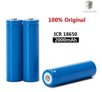 2024 nouvelle batterie Rechargeable originale 18650 3.7 v 2000 mah ICR18650 avec pointu (sans PCB) pour Batteries de lampe de poche 18650 LI-Ion 6PCS