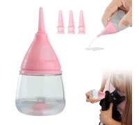 2024 Nue Lot de 3 biberons pour chaton et chiot, pour allaiter le lait chiot, design anti-suffocation, 3 tétons en silicone réutilisables, pour élevage de chaton, rose