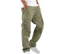 2024 Pantalon de Travail Homme Pantalon Cargo Homme Coton Décontracté Multi Poches Sport Grande Taille Tactique Militaire Combat Couleur Unie Jogging Training Randonnée Respirant Confortable Pas Cher