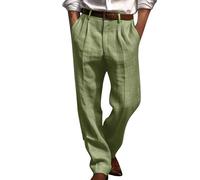 2024 Pantalon en Coton pour Homme Été Décontracté, Jogging de Sport Couleur Unie, Chino Regular Fit Stretch, Business Ample avec Poches