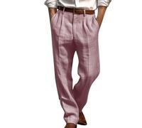2024 Pantalon en Coton pour Homme Été Décontracté, Jogging de Sport Couleur Unie, Chino Regular Fit Stretch, Business Ample avec Poches