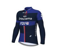 2024 Polaire thermique d'hiver Pro Team FDJ Groupama Manches longues Maillot de cyclisme pour hommes, Veste de cyclisme de route plus chaude Vêtements de cyclisme à séchage rapide (XL)
