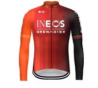 2024 Polaire thermique d'hiver Pro Team INEOS Greandier Manches longues Maillot de cyclisme pour hommes, Veste de cyclisme de route plus chaude Vêtements de cyclisme à séchage rapide (2XL)