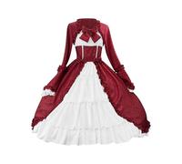 2024 Princesse Robe rétro médiévale Femme avec Manches Grandes Tailles Trompette Robe Reine Femme Victorienne médiévale Renaissance Gothique Robe Carnaval Halloween Cosplay Fête Costume