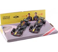 2024 Red Bull Racing RB20 Set Nº1 Max Verstappen Campeón del Mundo + Nº11 Sergio