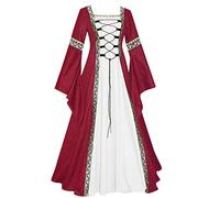 2024 Robe Médiévale Femme Grande Taille Costume Medieval Victorienne Femme Robe Halloween Femme Déguisement Reine Adulte Robe Reine Renaissance Robe Viking Costume Carnaval Princesse Femme Gothique