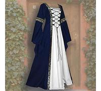 2024 Robe Médiévale Femme Grande Taille Robe Halloween Femme Déguisement Reine Adulte Costume Medieval Victorienne Femme Robe Reine Renaissance Robe Viking Costume Carnaval Princesse Femme Gothique