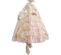 2024 Robe rétro médiévale Femme Plissé DéGuisement Robe Reine Femmes Victorienne médiévale Renaissance Gothique Maxi Carnaval Halloween Cosplay Grande Taille fête Princesse Costume Maxi Robes