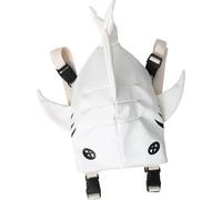2024 Sac à Dos Requin pour Garçons 3D Sac à Dos Requin Créatif, Le Matériau en Cuir Est Durable Et Imperméable (Blanc)