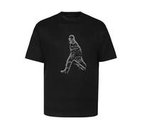 2024 Summer Fashion Street Men's T-Shirt Trend Print Crew Neck Casual Personality Short Sleeve Tennis for Men and Women Black M