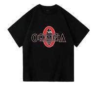 2024 Summer New Olympia Men Gyms 100% Cotton T Shirt Men Causal O-Neck Basic T-Shirts Male Classical Tops Clothing