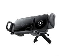 2024 Support de téléphone portable/tablette, chargeur de voiture magnétique sans fil avec support de téléphone rotatif automatique 2 en 1, chargeur de voiture sans fil à double bobine, chargeur de