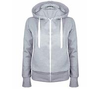 2024 Sweat Zippé Femme à Capuche Sweatshirt en Polaire Manches Longues Veste Casual Couleur Unie Oversize Manteau Pas Cher Y2K Hoodie Grande Taille Streetwear