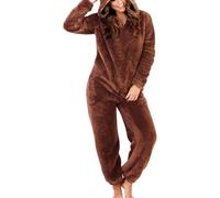 2024 Teddy Polaire Onesies pour Femmes Chaud Moelleux Pyjamas À Capuche Onesie Teddy Pyjamas Hiver Peluche À Capuche Flanelle Une Pièce Combinaison Combishort Vêtements De Nuit Loungewear Rompe
