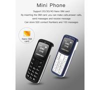 2024 téléphone portable de poche L8star Bm30 Mini casque de téléphone portable sans fil Bluetooth compatible composeur Mobile Gtstar Gsm téléphone portable 2 Blue