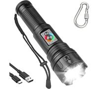 2024 Ultra Powerful Led Torch, 20000 Lumens Rechargeable Flashlight With Camping Light, 10 Lighting Modes Torches, Zoomable, Xhp360 Tactical Lamp Ipx5 Waterproof For Camping Emergency