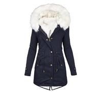 2024 Veste Chaude d'hiver pour Femmes Manteau à Capuche Hiver Épaissir Parka Polaire Chaude en Peluche Blousons avec Fermeture à Glissière Et Bouton Doudoune Parka Doudoune Hiver Pas Cher