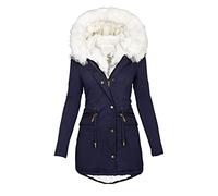 2024 Veste Chaude d'hiver pour Femmes Manteau à Capuche Hiver éPaissir Parka Polaire Chaude Peluche Grande Taille Couleur Unie Blousons avec Fermeture à Glissière Doudoune Coupe-Vent Outercoat S-5XL