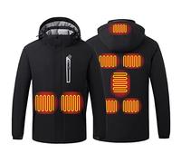 2024 Veste Chauffante Homme Femme USB Doudoune Chauffante Homme Gilet Chauffant Homme Manteau Blouson Chaude Lavable avec Niveaux de Chauffage et 8 Zones pour Camping Ski Pêche Randonnée Plein Air