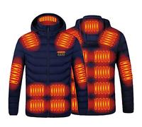 2024 Veste Chauffante USB Hommes Femmes Doudoune Manteau Chauffant Électrique Lavable avec 3 Niveaux de Chauffage et 15 Zones Chauffage pour Ski Plein Air Randonnée Hiver Moto Chasse Camping