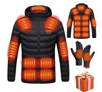 2024 Veste Chauffante USB Hommes Femmes Doudoune Manteau Chauffant Électrique Lavable avec 3 Niveaux de Chauffage et 15 Zones Chauffage pour Ski Plein Air Randonnée Hiver Moto Chasse Camping